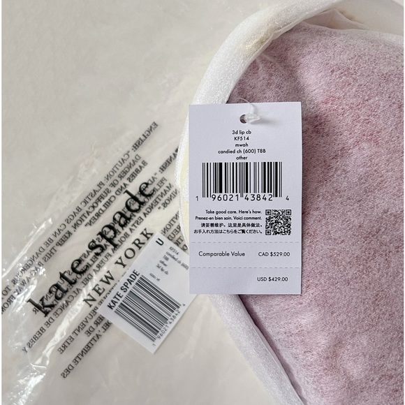 ♠️Kate Spade 3D Lip 💋 Mwah Valentine Chain Crossbody Bag, Canided Cherry Red - Picture 7 of 9